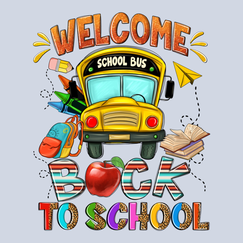 Welcome Back To School With School Bus Premium Sweatshirt by NancyCooperArtShop | Teevron