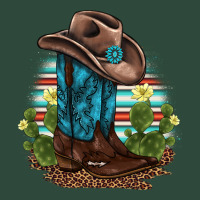 Western Boots And Hat Cactus Leopard Serape Pattern Zipper Hoodie | Teevron