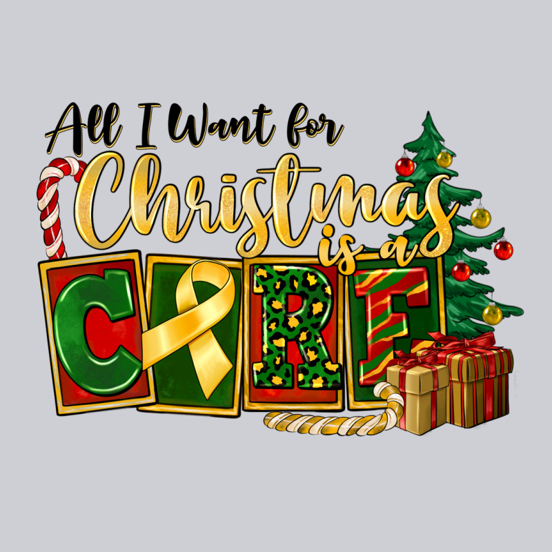 All I Want For Christmas Is Cure Childhood Cancer Heavyweight Sweatshirt by FaDigitalArtStudio | Teevron