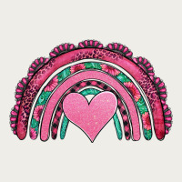 Valentines Day Pink Gemstones Rainbow Zipper Hoodie | Teevron