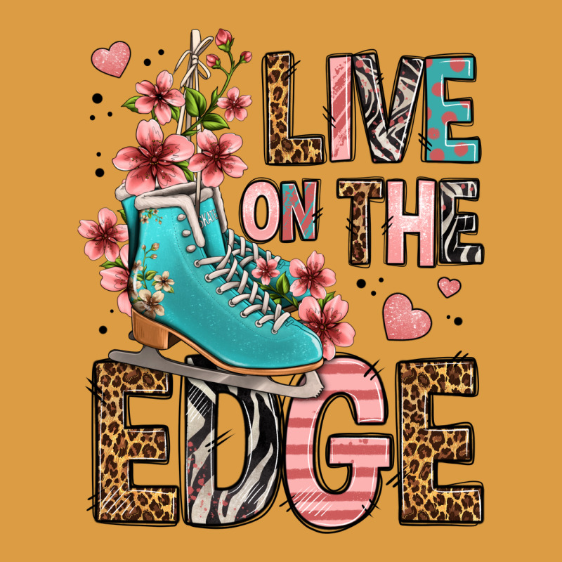 Live On The Edge Ice Skating Urban Heavy Tee by FaDigitalArtStudio | Teevron