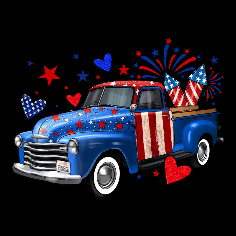 4th Of July American Flag Truck Heavyweight Sweatshirt by Neo Western | Teevron