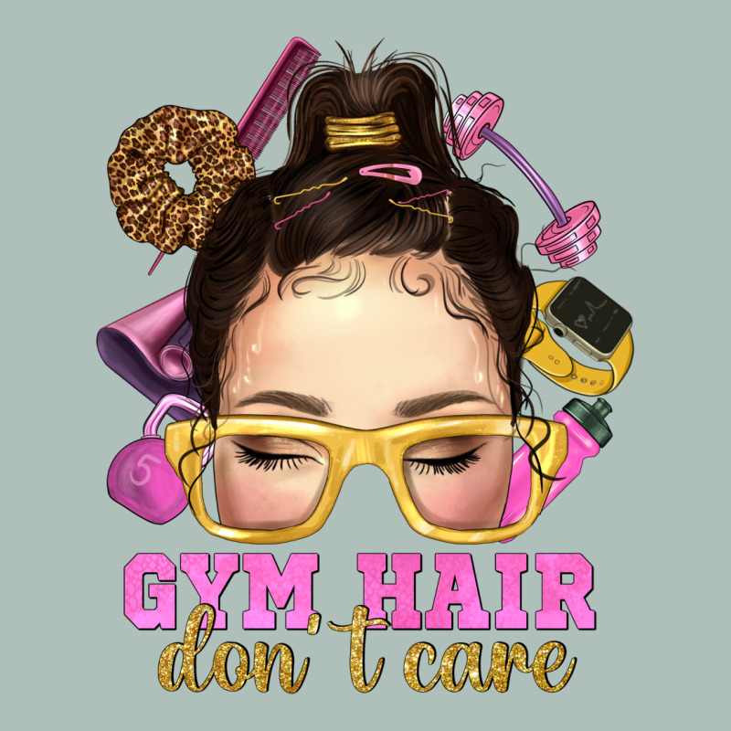 Messy Bun Gym Hair Dont Care Heavyweight Hoodie by NancyCooperArtShop | Teevron
