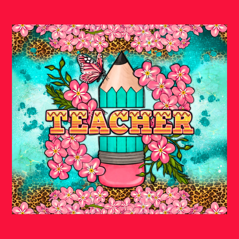 Teacher Floral Pencil Tumbler Classic Tee by BundleAndBundleShop | Teevron