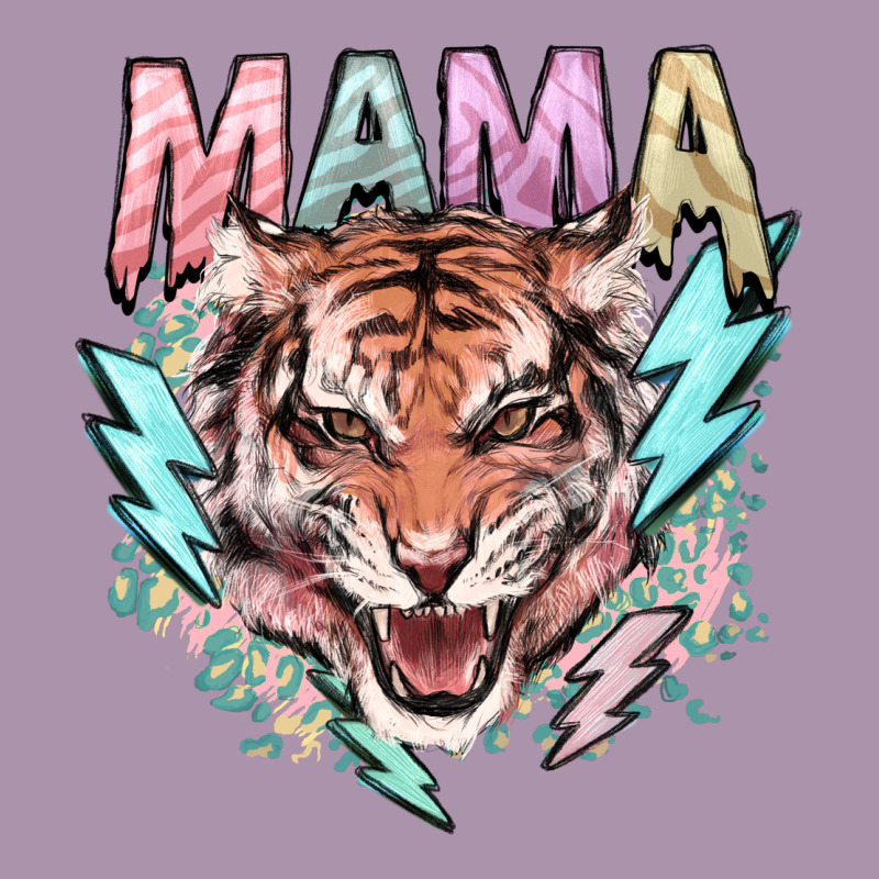 Mama Tiger Lightning Bolt Heavyweight Hoodie by NancyCooperArtShop | Teevron
