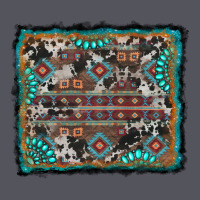 Aztec Background With Gemstone And Cowhide Vintage Hoodie | Teevron