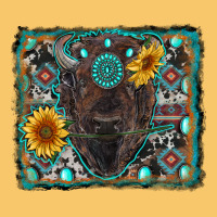 American Bison Wıth Sunflower And Gemstone Vintage Hoodie | Teevron