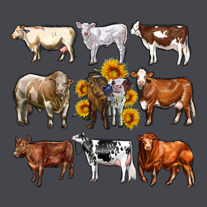 Western Cowsand Sunflowers Long Sleeve Tee by AdoDesignShop | Teevron