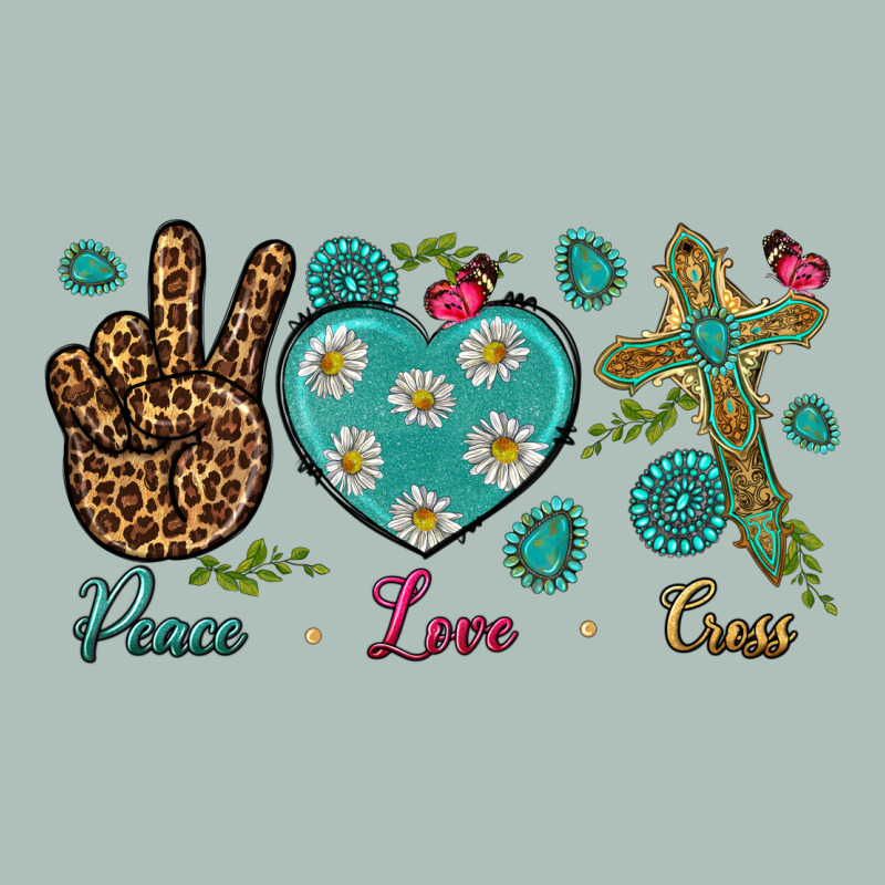 Peace Love Cross Heavyweight Hoodie by NancyCooperArtShop | Teevron