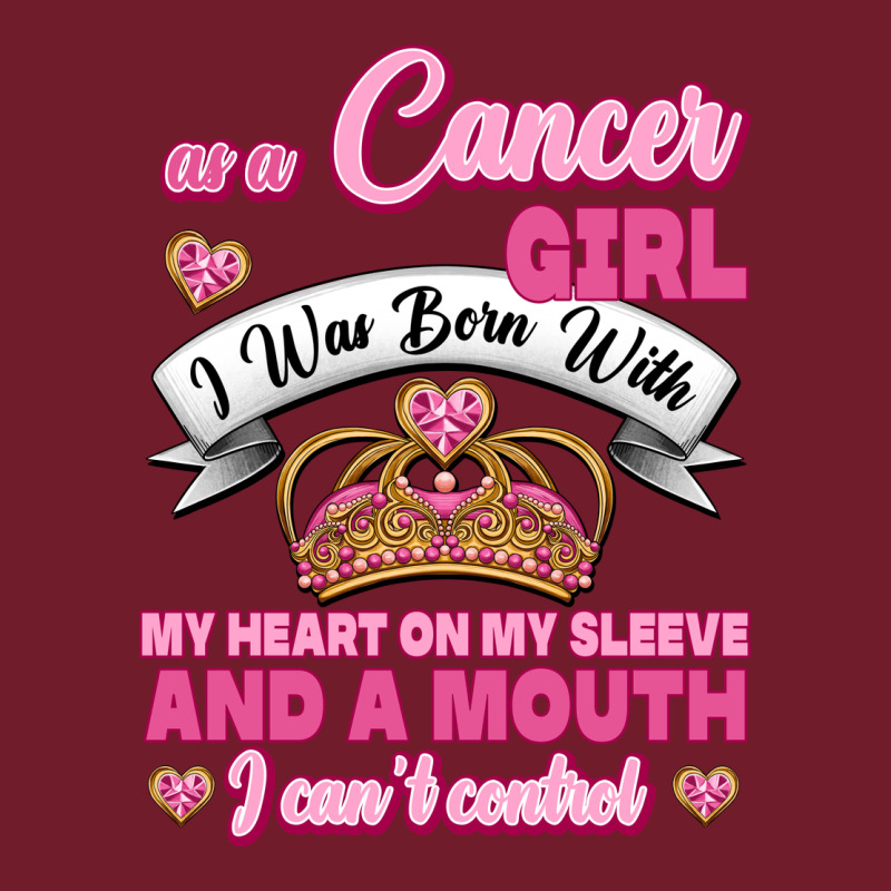 As A Cancer Girl I Was Born With My Heart On My Sleeve And A Mouth Zipper Hoodie by Jasminsmagicworld | Teevron