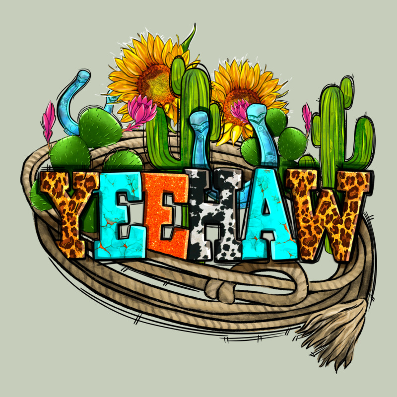 Yeehaw And Cactus With Horseshoe Long Sleeve Tee by AdoDesignShop | Teevron