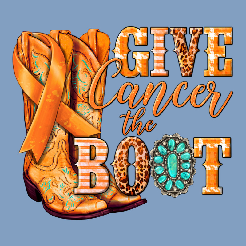 Give Cancer The Boot Kidney Cancer Orange Ribbon Urban Hoodie by NancyCooperArtShop | Teevron