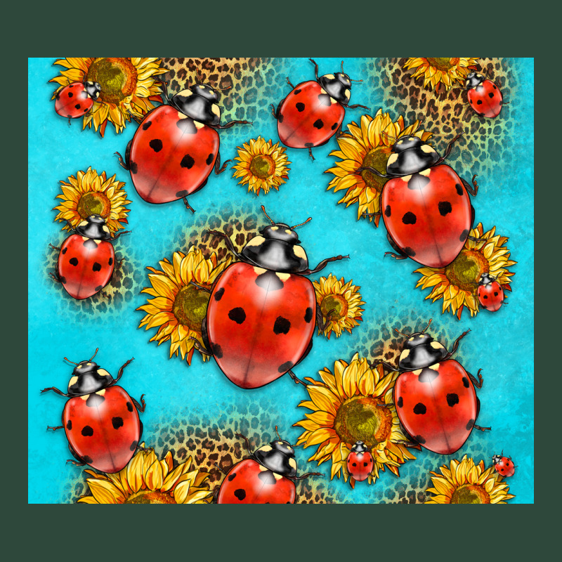 Western Sunflowers Ladybug Zipper Hoodie by LillyAllenDesigns | Teevron