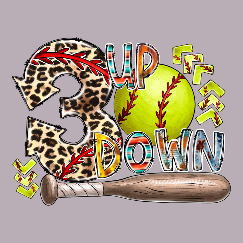 Three Up Down Softball Vintage Tee by RacoonDesign | Teevron