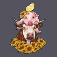 Cow With Pig And Chick Vintage Hoodie | Teevron
