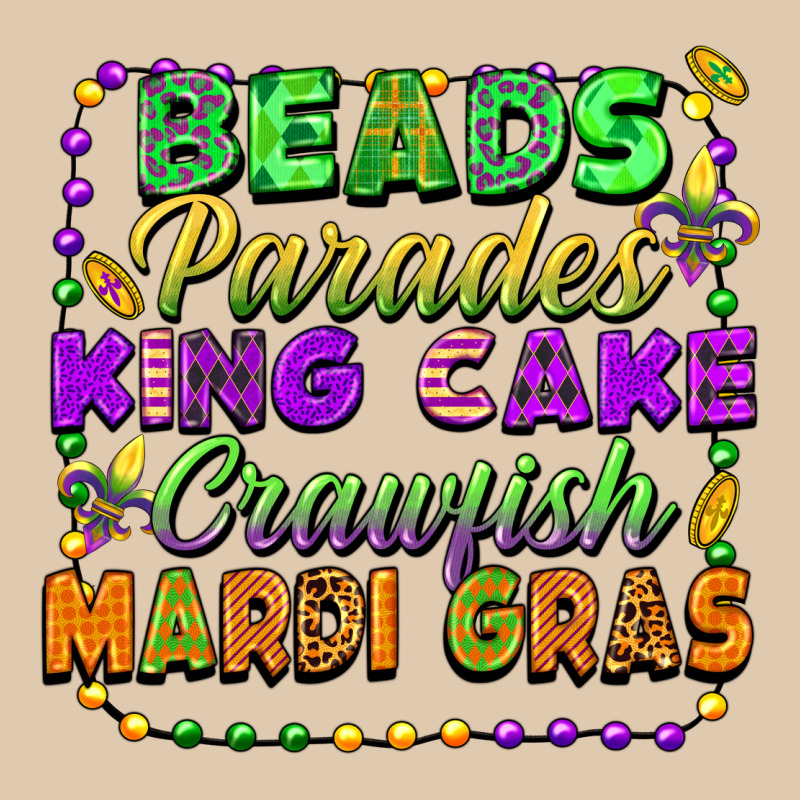 Beads Parades King Cake Crawfish Mardi Gras Heavyweight Sweatshirt by FaDigitalArtStudio | Teevron