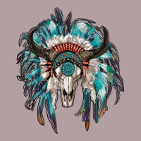 Indian Headdress With Bull Skull Vintage Hoodie | Teevron