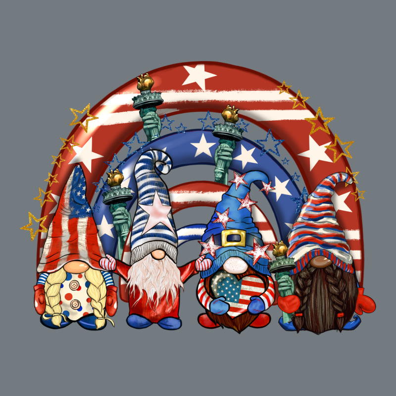 4th Of July Rainbow With Gnomes Heavyweight Sweatshirt by CowGirlArtShop | Teevron