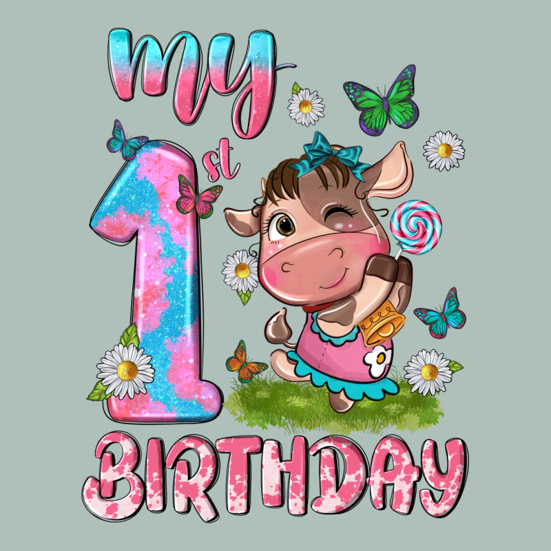 My 1 St Birthday With Little Cute Cow Heavyweight Hoodie by NancyCooperArtShop | Teevron