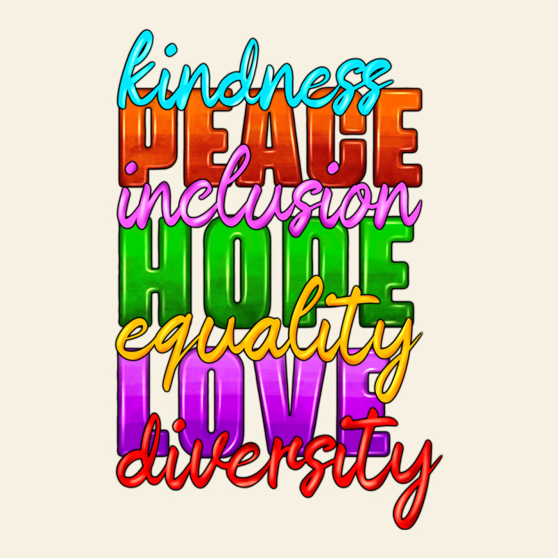 Kindness Peace Inclusion Hope Equality Love Diversity Vintage Tee by HRA Design Shop | Teevron