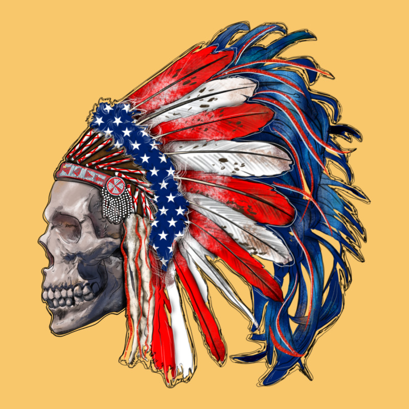 American Indian Headdress With Skull Vintage Hoodie by RanaPortraitStore | Teevron