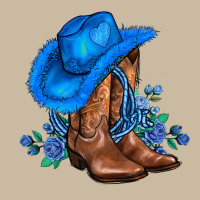 Valentines Day Blue Boots Cowgirl Hat And Roses Long Sleeve Tee | Teevron