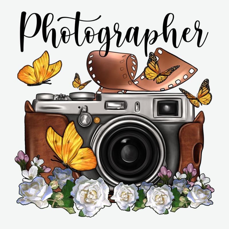 Photographer Floral Butterfly Film Roll Vintage Camera Urban Heavy Tee by FaDigitalArtStudio | Teevron