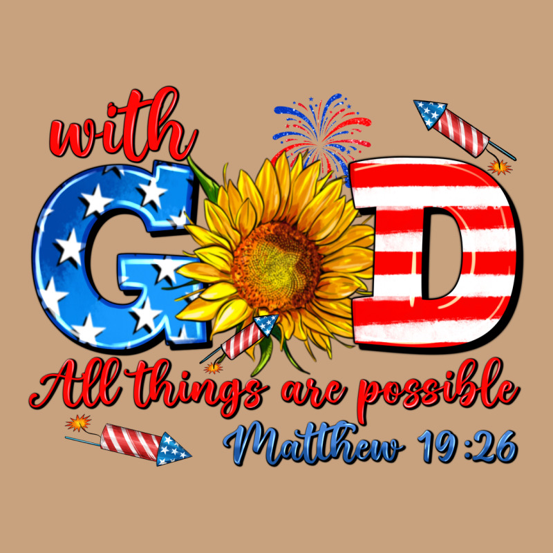 With God All Things Are Possible Usa Vintage Tee by AdoDesignShop | Teevron