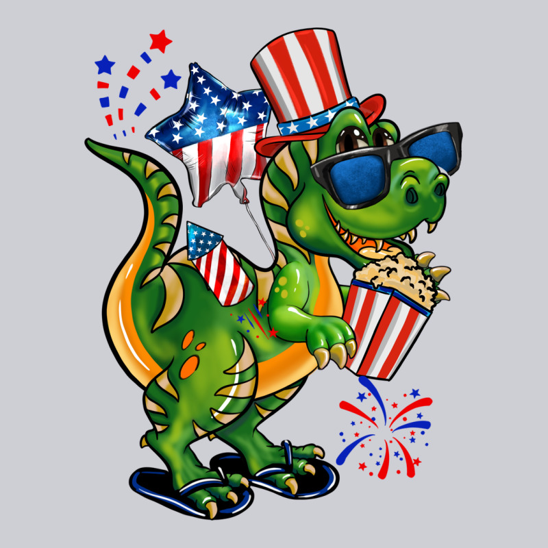 4th Of July T-rex Heavyweight Sweatshirt by CowGirlArtShop | Teevron
