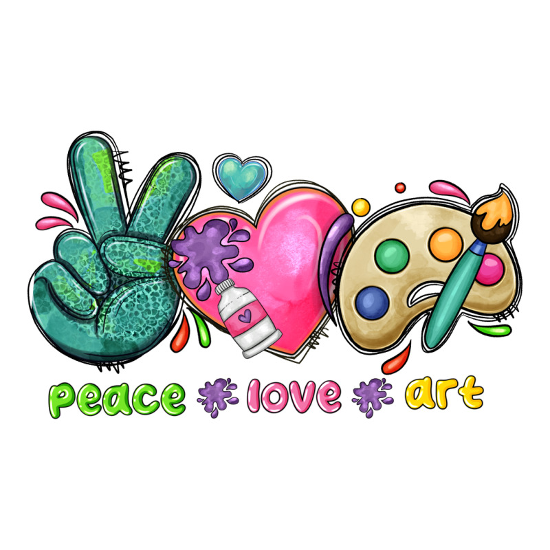 Peace Love Art Heavyweight Hoodie by NancyCooperArtShop | Teevron
