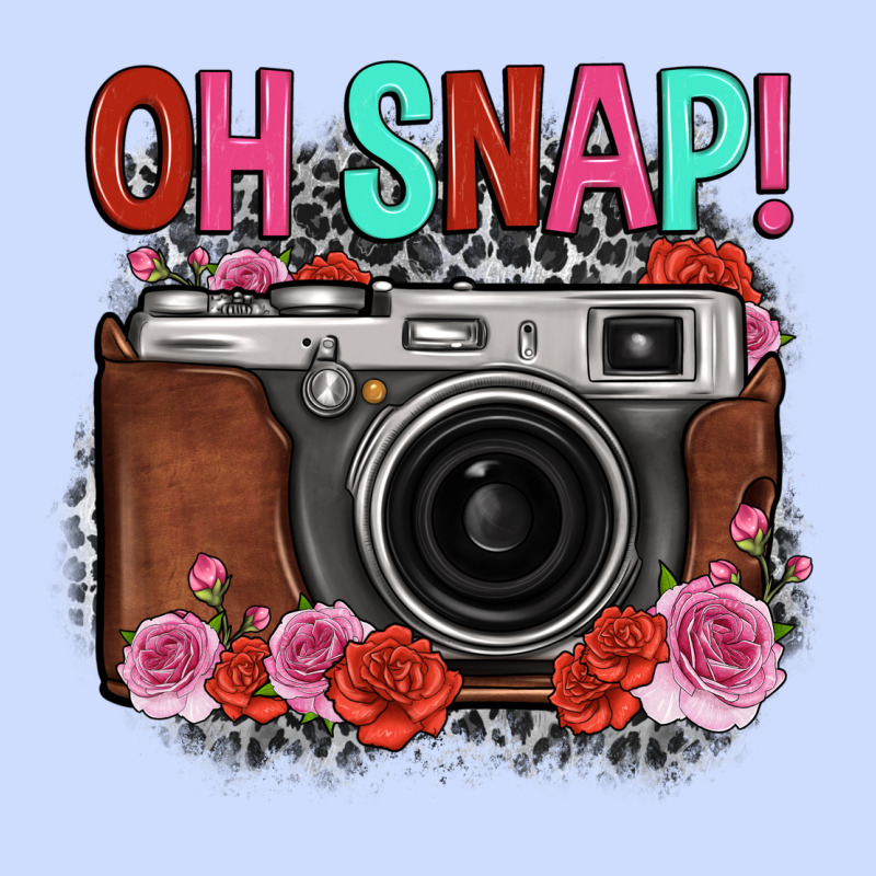 Oh Snap Rose Grey Leopard Vintage Camera Urban Heavy Tee by FaDigitalArtStudio | Teevron