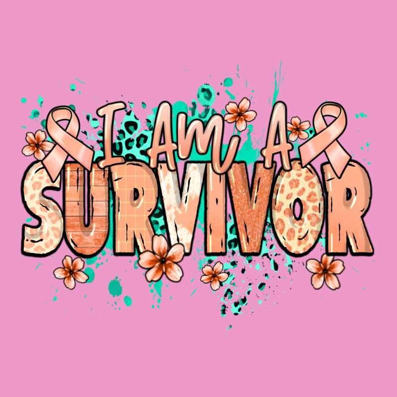 I Am A Survivor Peach Ribbon Urban Hoodie by NancyCooperArtShop | Teevron