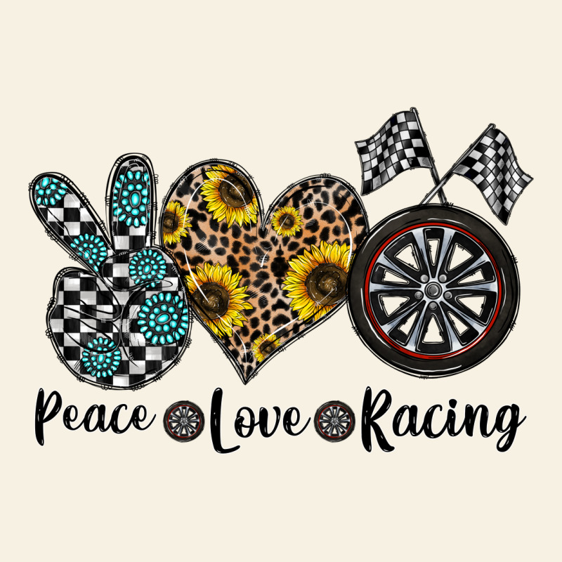 Peace Love Racing Vintage Tee by CowhideDigitalArt | Teevron