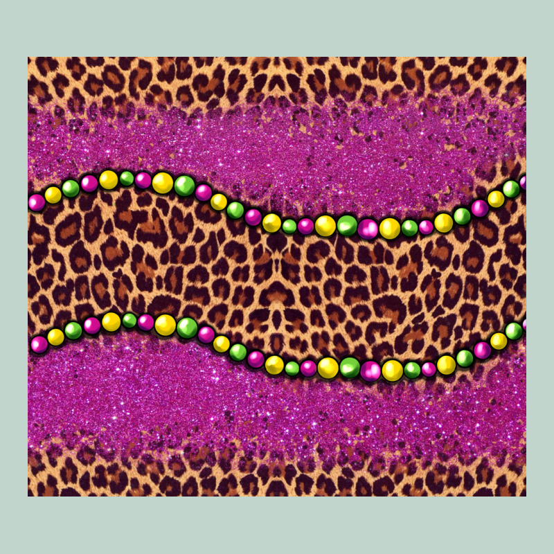 Mardi Gras  Leopard Pink Glitter Bead Zipper Hoodie by BarkalooDesign | Teevron