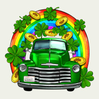 St Patricks Shamrock Gold Rainbow Truck Urban Heavy Tee | Teevron