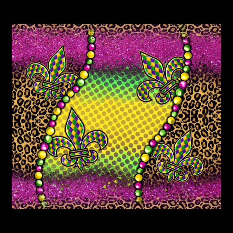 Mardi Gras  Leopard Pink Glitter Zipper Hoodie by BarkalooDesign | Teevron