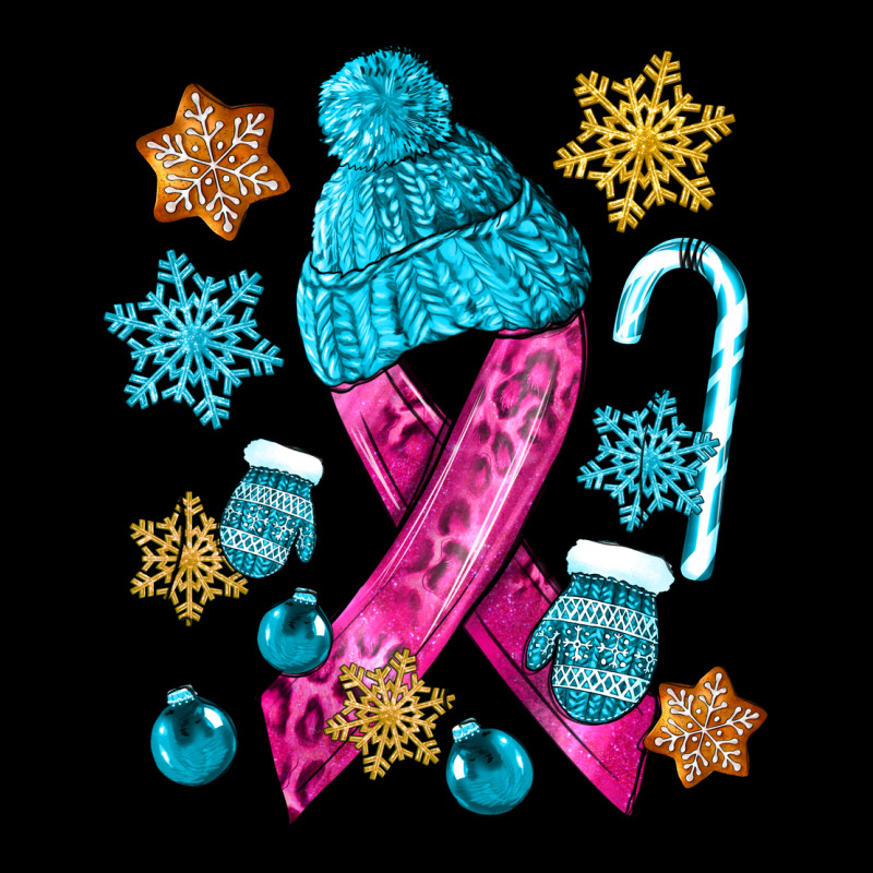 Winter Breast Cancer Ribbon Urban Hoodie by NancyCooperArtShop | Teevron