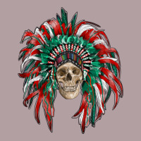 Mexican Flag Indian Headdress With  Skull Vintage Hoodie | Teevron
