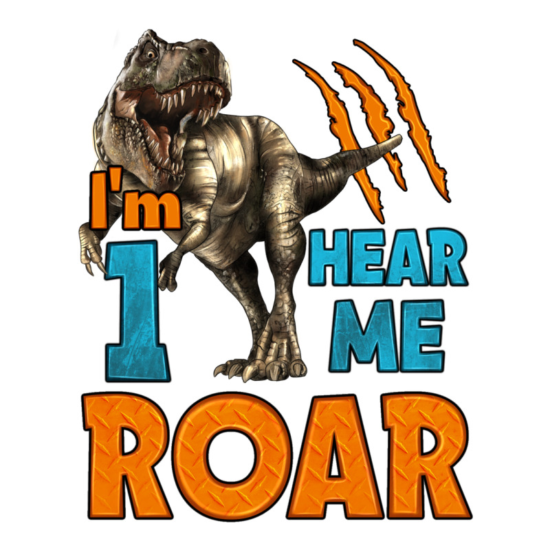 I'm One Hear Me Roar Dinosaur Birthday Zipper Hoodie by LillyAllenDesigns | Teevron