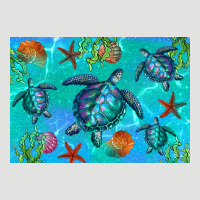 Turtle Seashells Starfish Classic Tee | Teevron