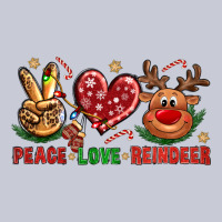 Peace Love Reindeer Christmas Heavyweight Hoodie | Teevron