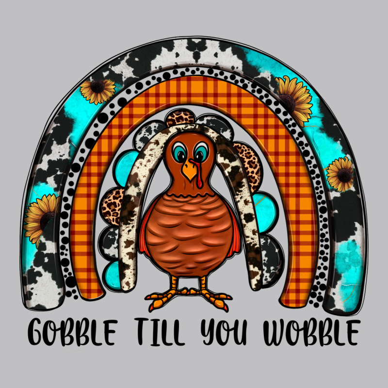 Gobble Till You Wobble Rainbow Long Sleeve Tee by JahusDesignShop | Teevron