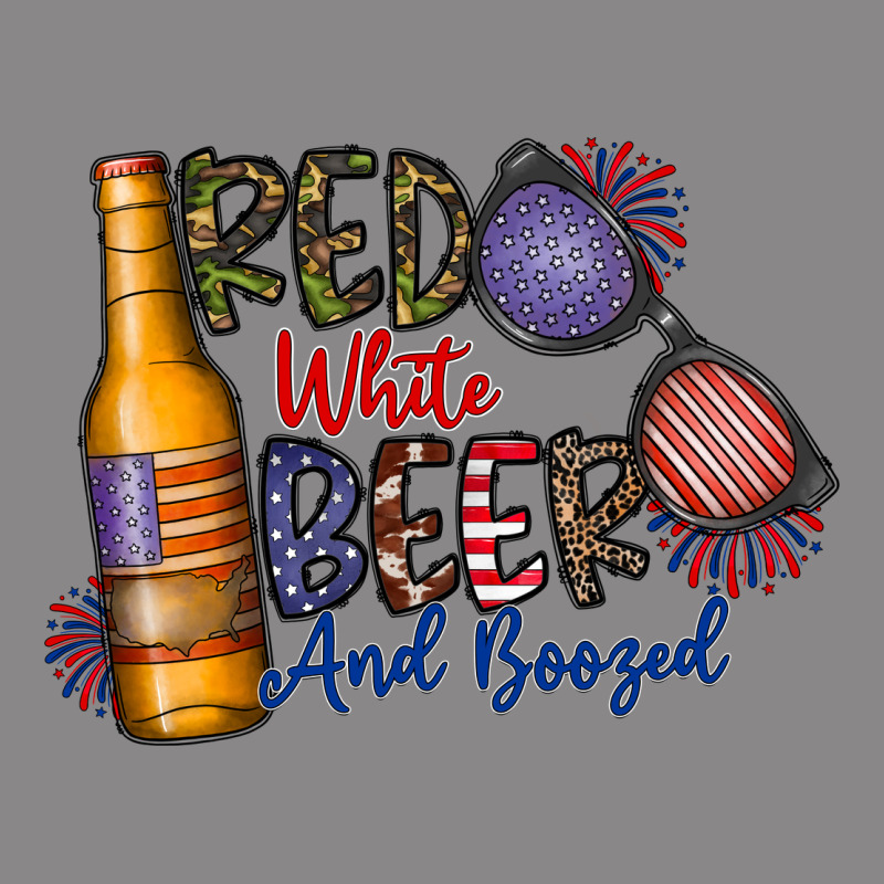 Red White Beer And Boozed Vintage Tee by CowhideDigitalArt | Teevron