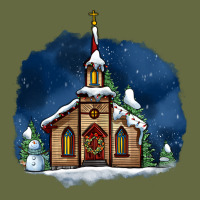 Christmas Church And Snow Long Sleeve Tee | Teevron