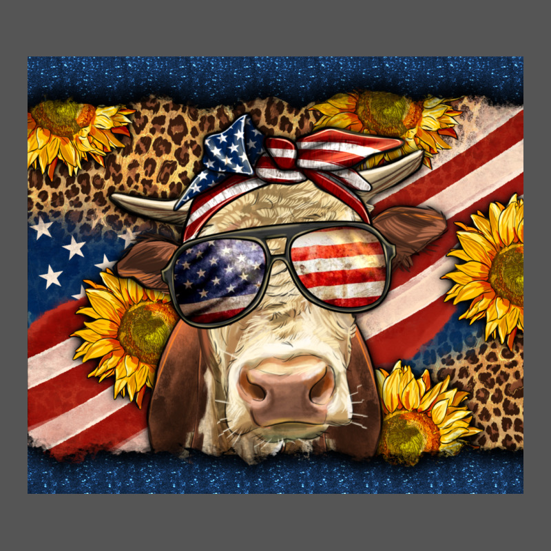 Western 4th Of July Cow Zipper Hoodie by LillyAllenDesigns | Teevron