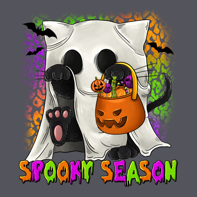 Spooky Season Ghost Cat Vintage Hoodie by texasbilliewilder | Teevron