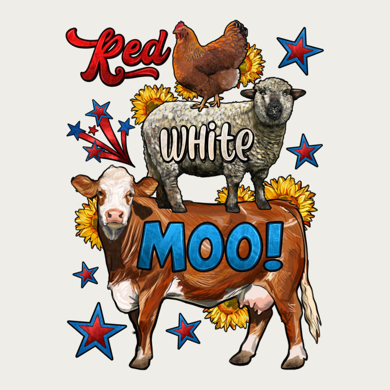Red White Moo Farm Animals 4th Of July Zipper Hoodie by LillyAllenDesigns | Teevron