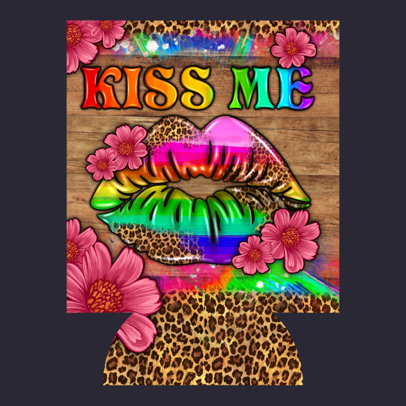 Lgbtq Kiss Me  Can Cooler Vintage Tee by HRA Design Shop | Teevron