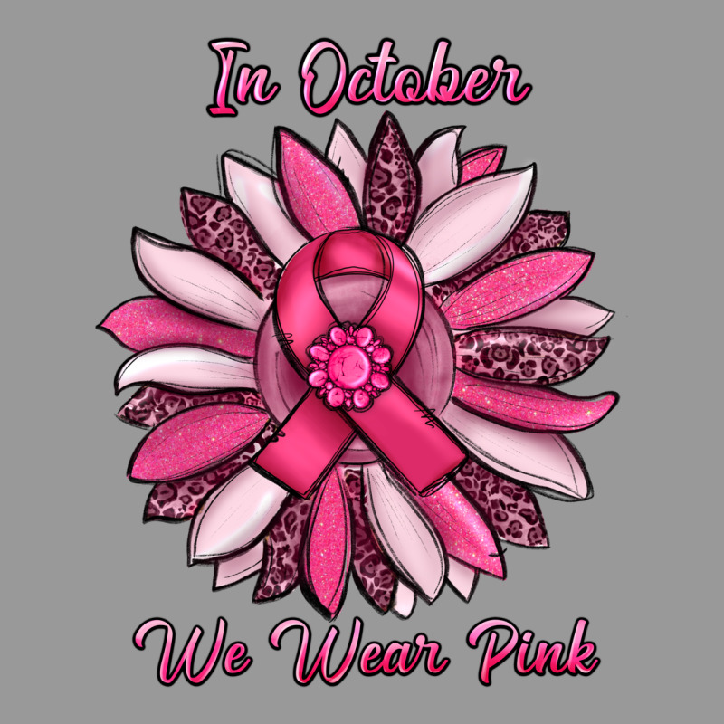 In October We Wear Pink Sunflower Vintage Hoodie by RanaPortraitStore | Teevron