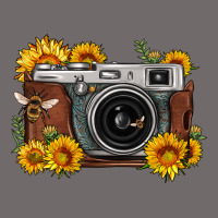 Sunflower Bee Vintage Camera Urban Heavy Tee | Teevron
